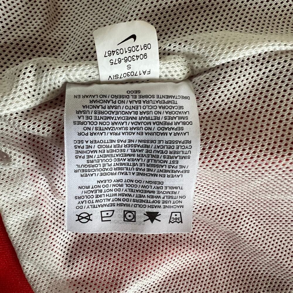 Nike Windrunner Hooded Windbreaker Jacket Red White Burgundy Small - Picture 7 of 16